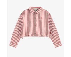 Red and white long sleeve striped shirt, child