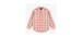 Pink and cream plaid shirt in brushed twill, child