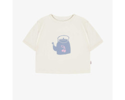 Ivory short-sleeved t-shirt in cotton, child