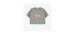 Gray short sleeves slim fit t-shirt with crayfish, child