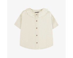 Cream short sleeve relaxed...