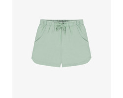 Loose-fitting sage green short in french cotton, child