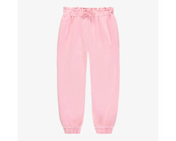 Pink relaxed pants in soft french cotton, child