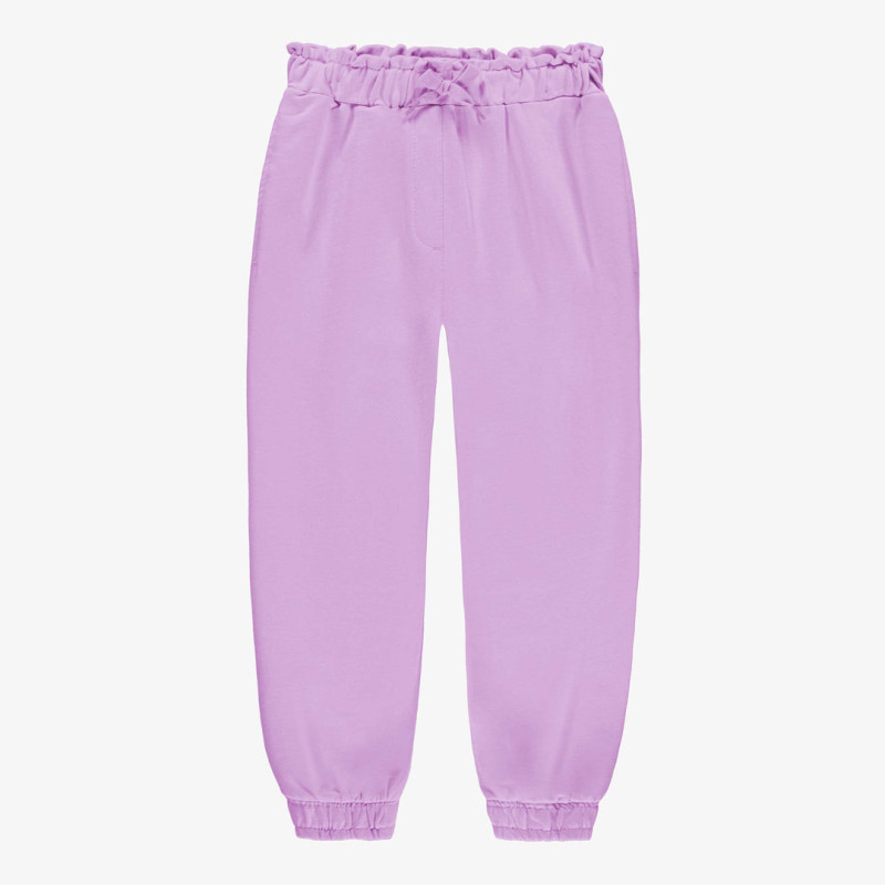 Lilac relaxed pants in soft french cotton, child