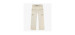 Cream cargo pants, regular fit, wide-leg in stretch twill denim, child