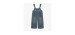 7/8 overall with ruffle at straps in medium light denim, child