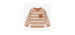 Caramel and cream sweater with long sleeves in terry, child