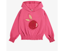 Pink hoodie relaxed fit with illustration, child