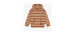 Brown and cream striped hoodie in terry, child