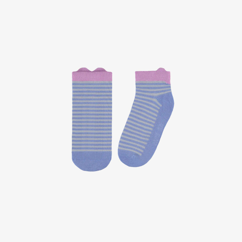 Blue striped short socks, child