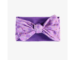 Reversible purple headband with floral print, child