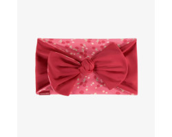 Reversible pink headband with berry print, child