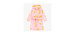 Pink plush dressing gown with duck pattern, child