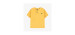 Yellow short sleeves t-shirt with henley collar and pelican illustration, child