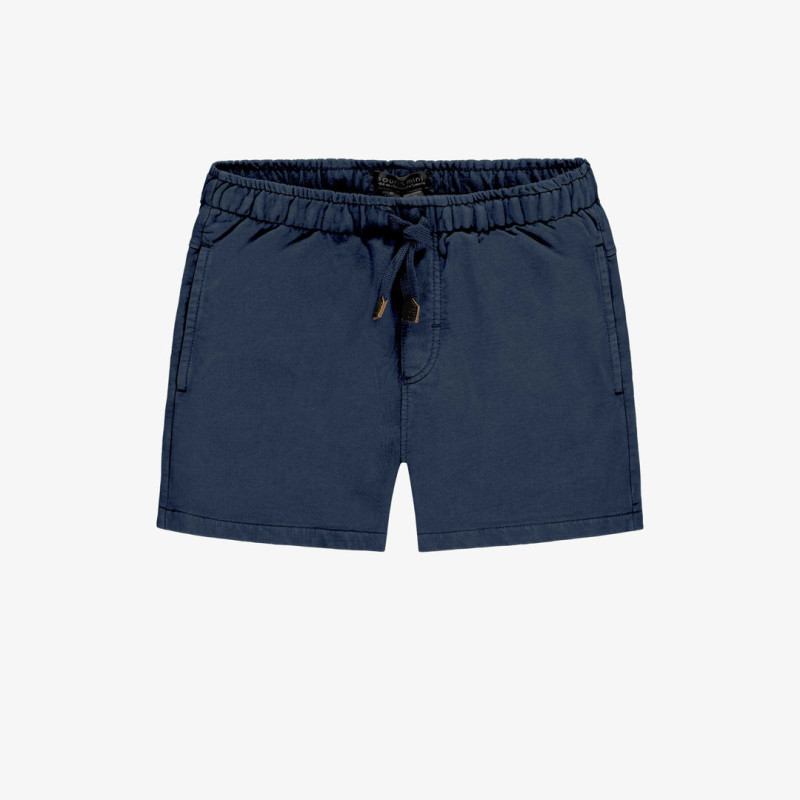 Navy relaxed-fit shorts in french cotton, child