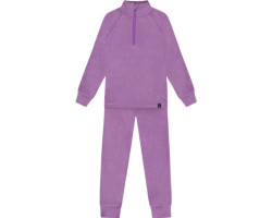 Deux par Deux Ensemble de sous-vêtements thermiques deux pièces violet - Grand Enfant