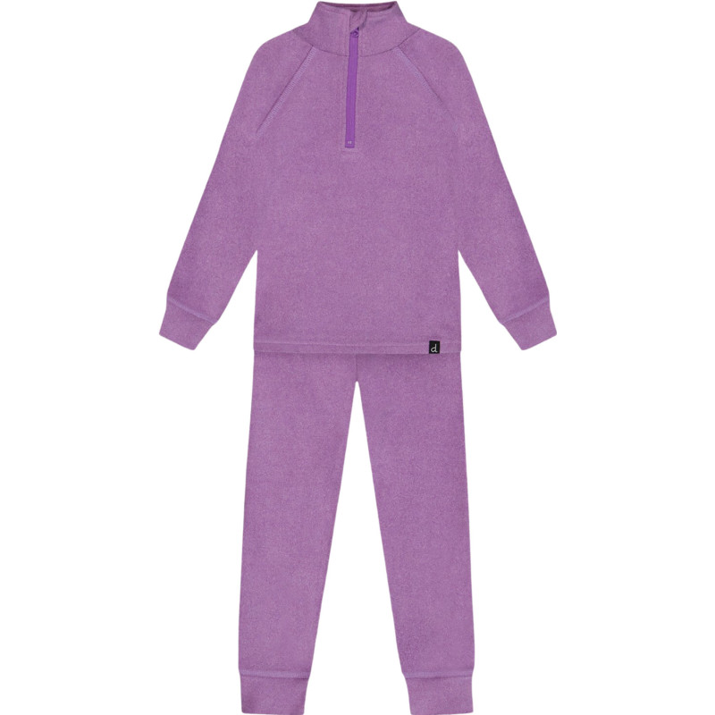 Purple Two-Piece Thermal Underwear Set - Big Kids