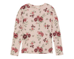 Ribbed Flower Print T-shirt, 3-8 years