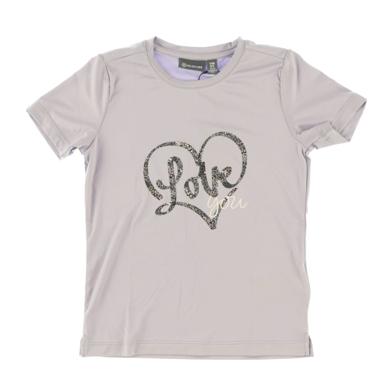 Color Kids T-Shirt Coeur Fleurs 4-8ans