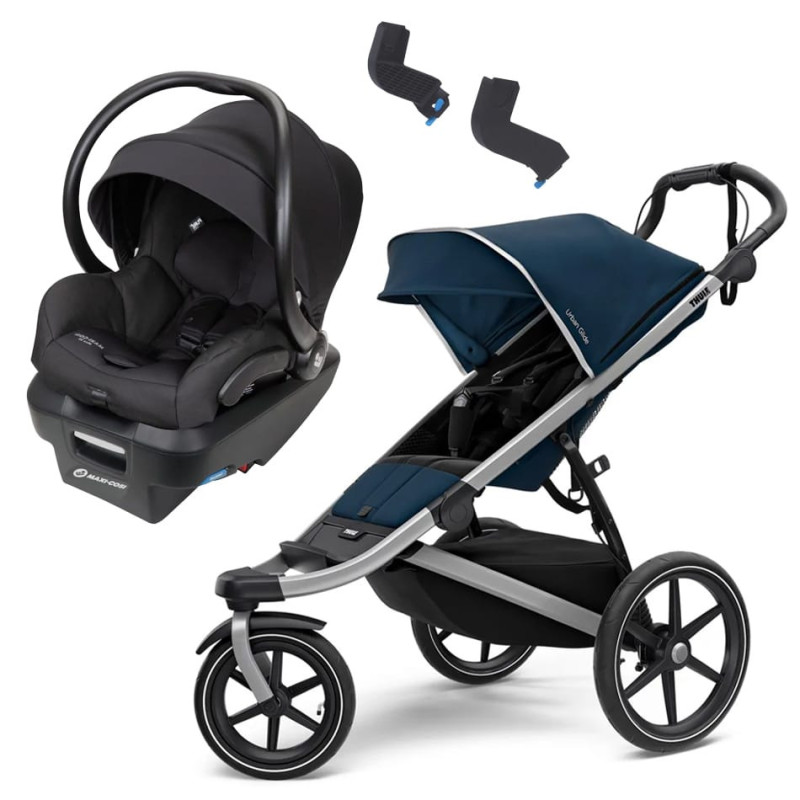 Thule Ensemble Poussette Urban Glide2 + siège d'auto Mico 30 + adaptateur