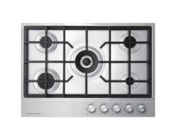 30" Gas Cooktop with 5 Sealed Burners, Stainless Steel, Fisher & Paykel Contemporary 7 Series CG305DNGX1 N