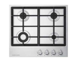 24" Gas Cooktop with 4 Sealed Burners, Stainless Steel, Fisher & Paykel Contemporary 7 Series CG244DNGX1 N