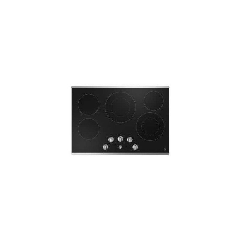 30" Built-In Electric Cooktop with 5 Radiant Burners, Black, GE JEP5030STSS