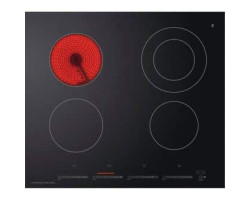 24" Built-in Electric Cooktop, with 4 Radiant Burners, Black, Fisher & Paykel Series 5 CE244DTB1