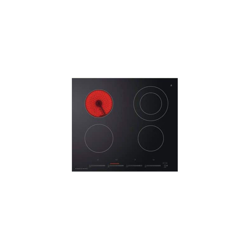 24" Built-in Electric Cooktop, with 4 Radiant Burners, Black, Fisher & Paykel Series 5 CE244DTB1