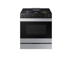 30" Slide-In Gas Range, 5 Sealed Burners, Stainless Steel, Samsung NSG6DG8700SRAA