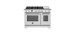 48" Freestanding Gas Range, 6 Sealed Burners, Stainless Steel, Bertazzoni HER486BTFGMXT