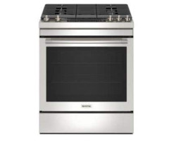 30" Slide-In Gas Range, 5 Sealed Burners, Stainless Steel, Maytag MGS8800PZ