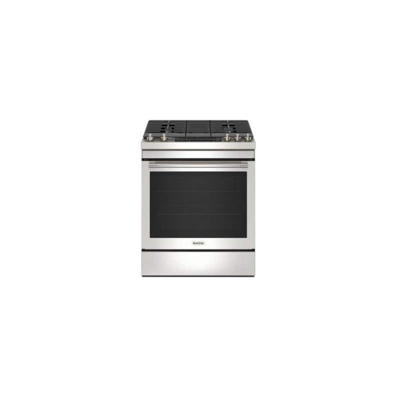 30" Slide-In Gas Range, 5 Sealed Burners, Stainless Steel, Maytag MGS8800PZ