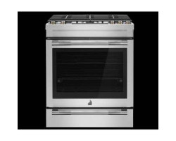 30" Slide-In Gas Range, 5 Sealed Burners, Stainless Steel, JennAir JDS1450ML