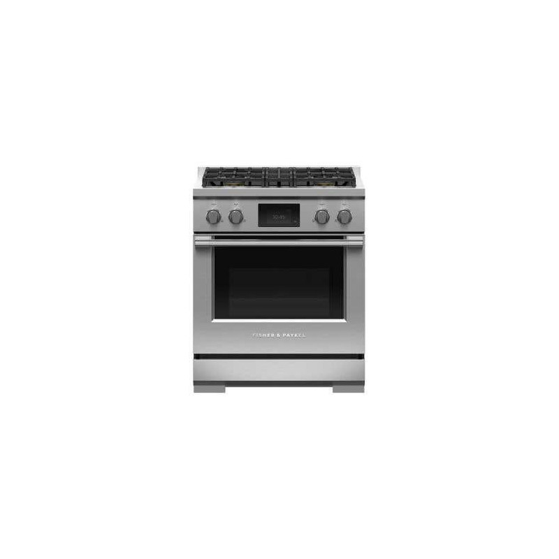 Cuisinière au gaz 30 po autoportante, 4 brûleurs scellés, acier inoxydable, Fisher & Paykel Série 9 Professional RDV3-304-L