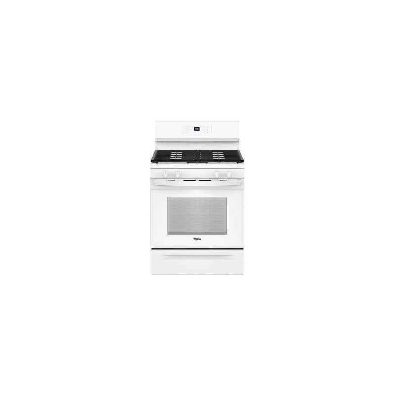 30" Freestanding Gas Range, 4 Sealed Burners, White, Whirlpool® WFGS3530RW