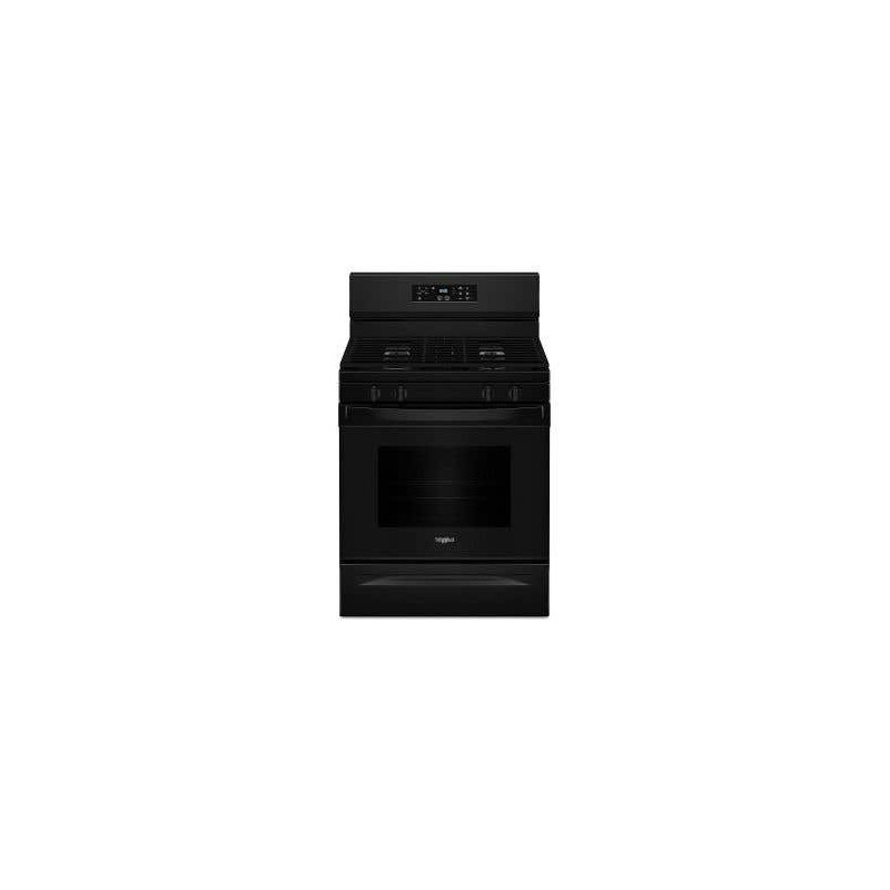 30" Freestanding Gas Range, 4 Sealed Burners, Black, Whirlpool® WFGS3530RB