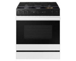 Cuisinière à gaz 30 po encastrable, 5 brûleurs scellés, blanc, Samsung Bespoke Series NSG6DB870012AA