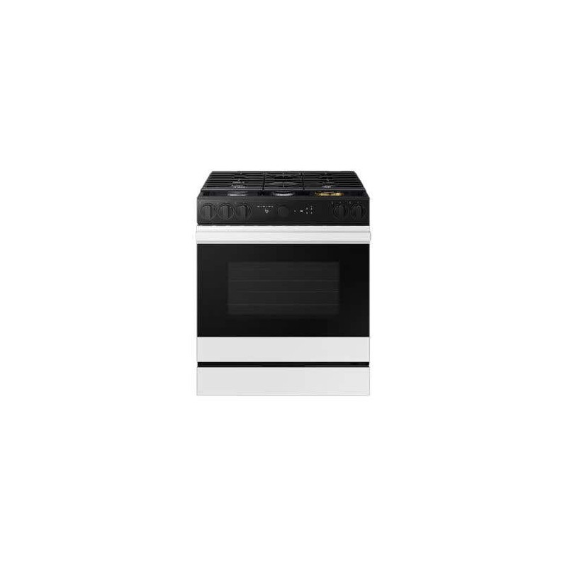 Cuisinière à gaz 30 po encastrable, 5 brûleurs scellés, blanc, Samsung Bespoke Series NSG6DB870012AA