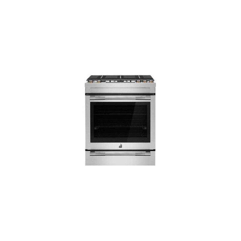 30" Slide-In Gas Range, 5 Sealed Burners, Stainless Steel, JennAir Rise™ Series JGS1450ML