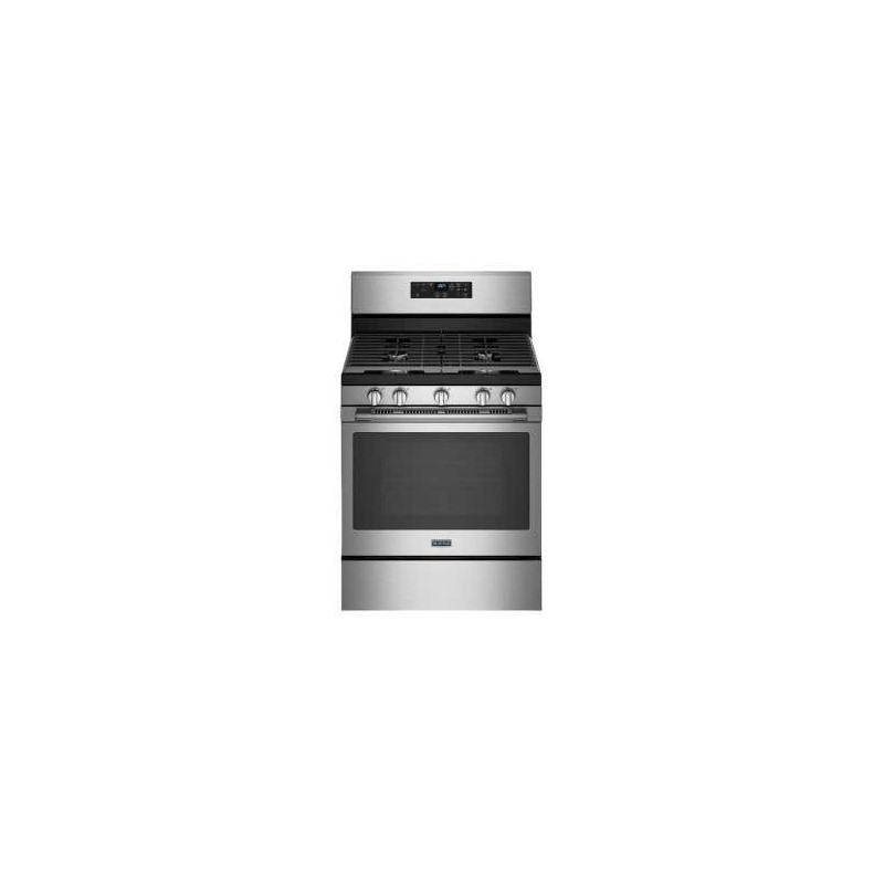 30" Freestanding Gas Range, 5 Sealed Burners, Stainless Steel, Maytag MGR7700LZ