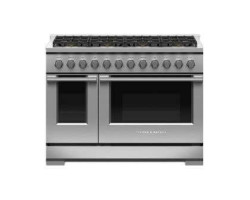 Cuisinière au gaz 48 po autoportante, 8 brûleurs scellés, acier inoxydable, Fisher & Paykel série 7 RGV3-488-L