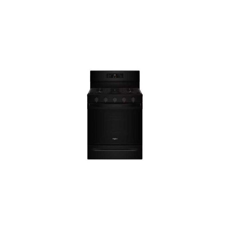 Cuisinière au gaz 30 po encastrée, 5 brûleurs scellés, noir, Whirlpool® WFGS5030RB