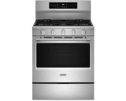 30" Freestanding Gas Range, 5 Sealed Burners, Stainless Steel, Maytag MFGS8030RZ