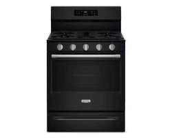 Cuisinière au gaz 30 po autoportante, 5 brûleurs scellés, noir, Maytag MFGS6030RB