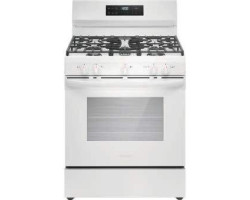 30" Freestanding Gas Range, 5 Sealed Burners, White, Frigidaire FCRG3062AW