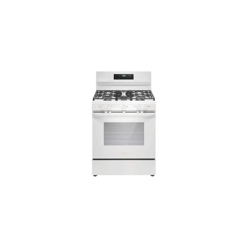 30" Freestanding Gas Range, 5 Sealed Burners, White, Frigidaire FCRG3062AW