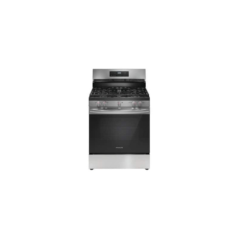 30" Freestanding Gas Range, 5 Sealed Burners, Stainless Steel, Frigidaire FCRG3062AS