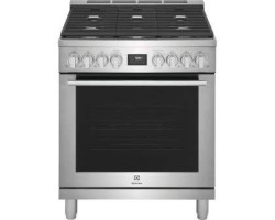 Cuisinière au gaz 30 po autoportante, 5 brûleurs scellés, acier inoxydable, Electrolux ECFG3068AS