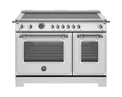 48" Freestanding Induction Range, 6 Induction, Stainless Steel, Bertazzoni HER486IGFEPXT